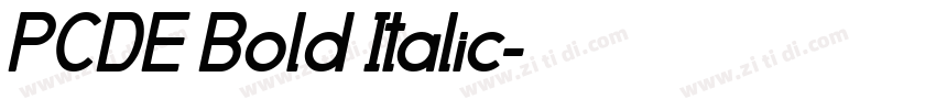 PCDE Bold Italic字体转换